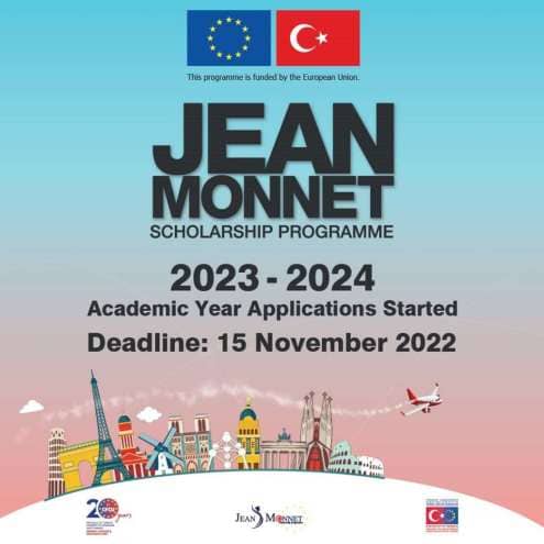 Jean Monnet Burs Programı 2023-2024 Akademik Yılı Başvuruları Başladı