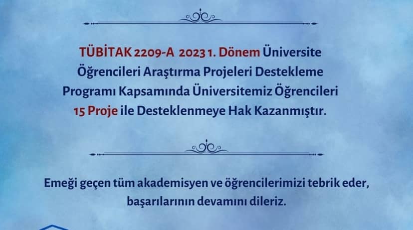 TÜBİTAK 2209-A Projelerinde Büyük Atılım: 15 Proje Kabul Edildi