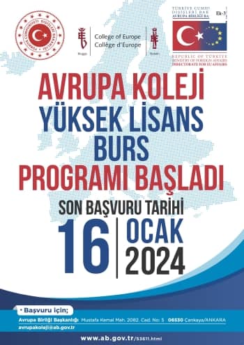 Avrupa Koleji Yüksek Lisans Burs Programı