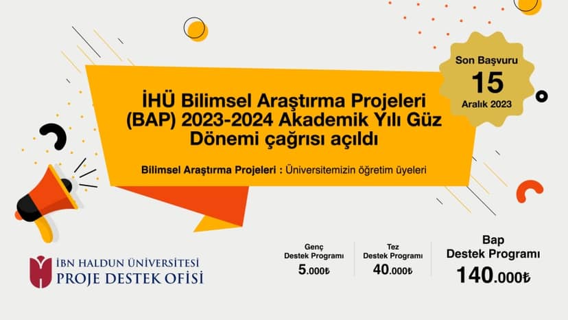 Bilimsel Araştırma Projeleri Başvuruları