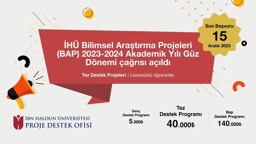 Tez Destek Projeleri Başvuruları