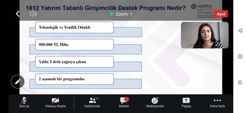 TÜBİTAK 1812 (BİGG) Eğitimi Gerçekleştirildi